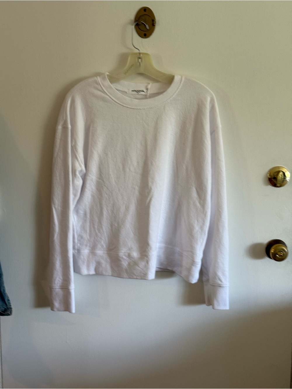 perfectwhitetee White Ribbed Neck Sweatshirt